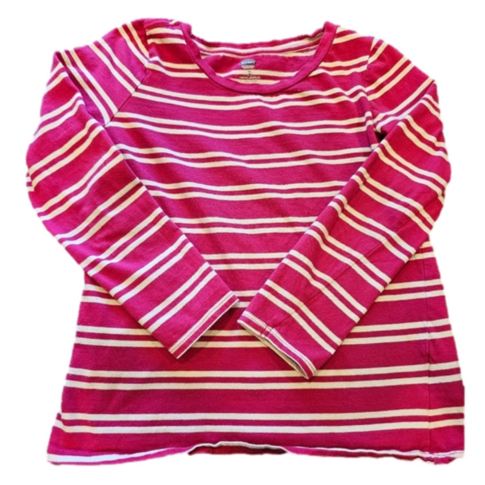 6/$20 Old Navy Long Sleeve Striped Tee Size M (8) Girl